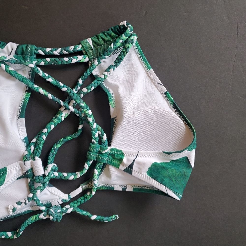 Unbranded leaf halter Swim Top - Picture 6 of 8